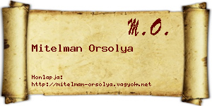 Mitelman Orsolya névjegykártya